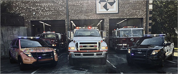 Fire Trucks and Police Cars